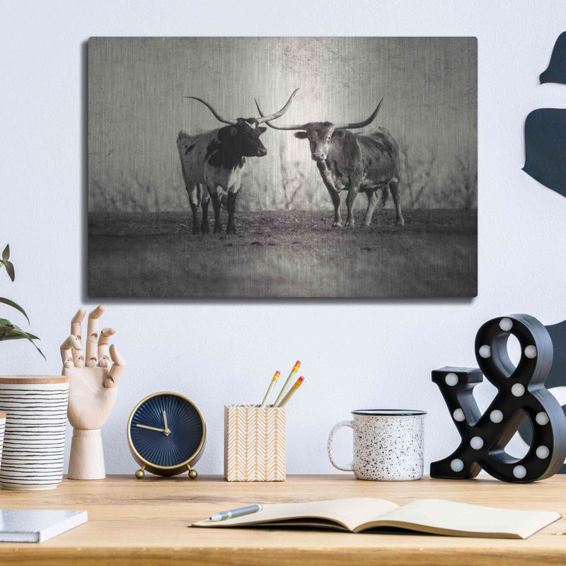 «Longhorns» par Debra Van Swearingen, H 12 po x l 16 po