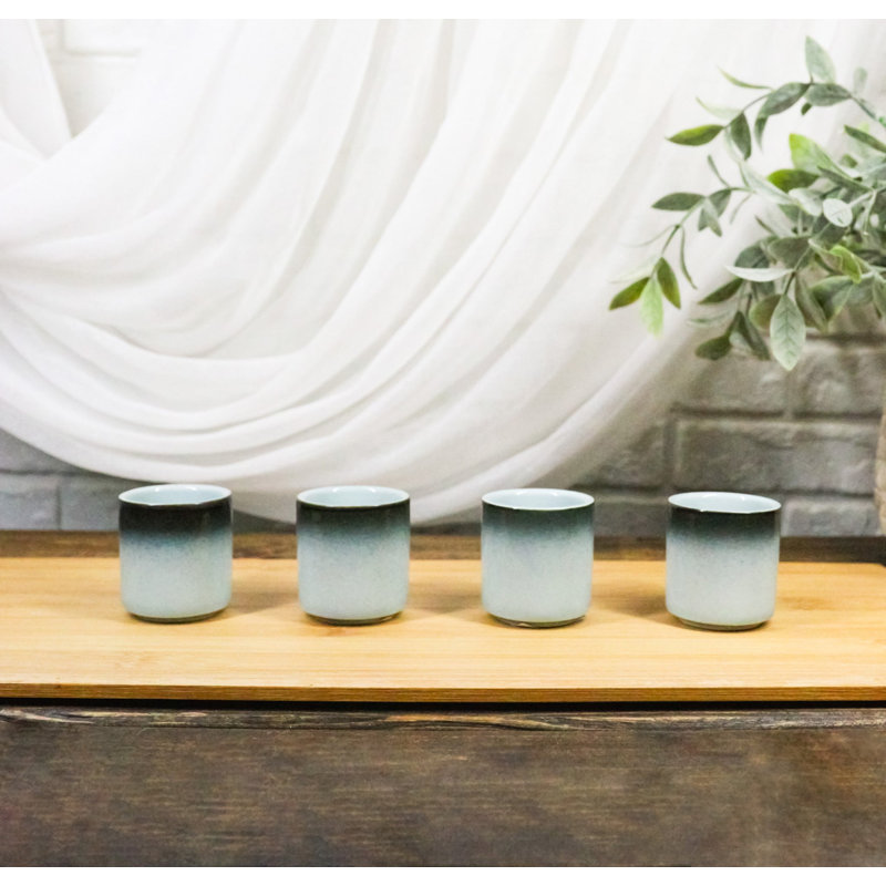 Ensemble de 4 tasses Ochoko Yuzu en porcelaine Seikai