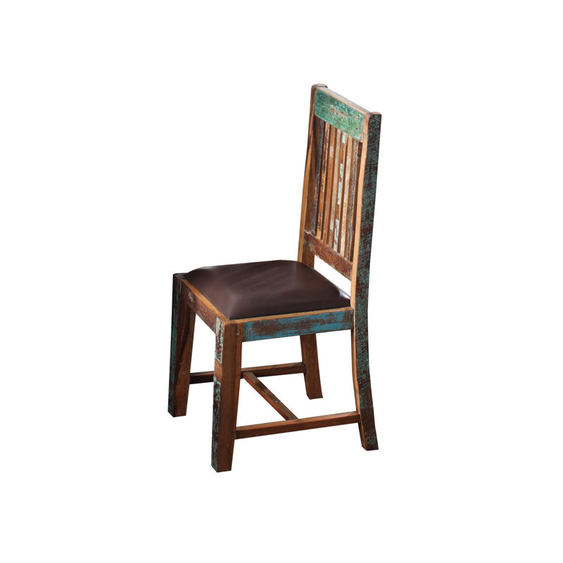 Nature Of Spirit 45cm H Upholstered Slat Back Side Chair