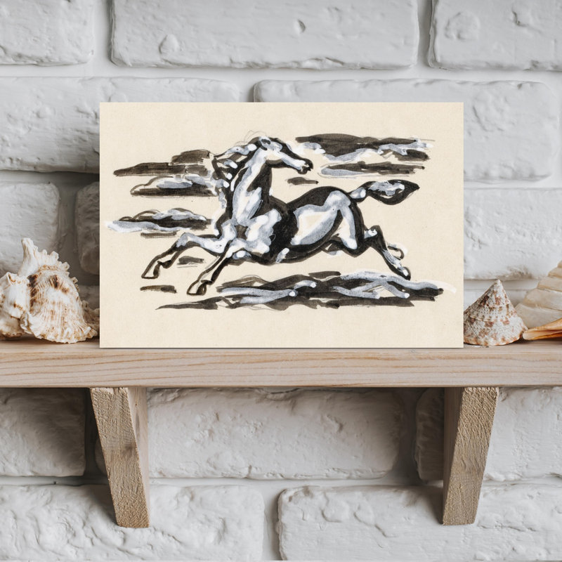 Galopperend Paard Contemporary Horse Wall Art Print, 30.48cm H x 45.72cm W