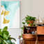 Reproduction d’art sur toile tendue « Ginkgo on Dusty Teal IX »-1473628890