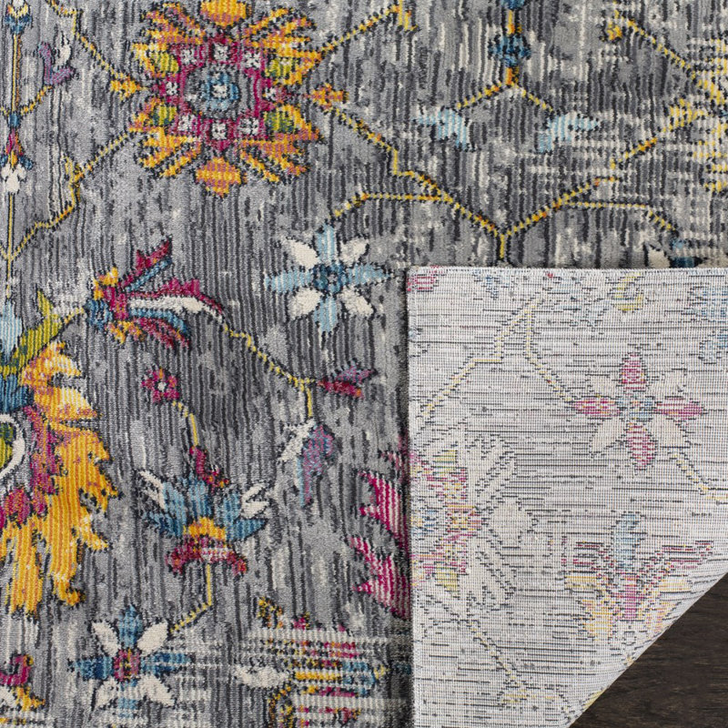 Givens Floral Hand Woven Area Rug, Rectangle 122 x 183 cm