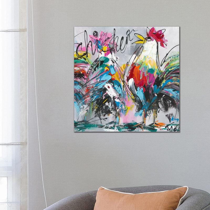Where Are the Ladies 1 Piece Wrapped Canvas Painting, 66.04 cm H x 66.04 cm W x 3.175 cm D