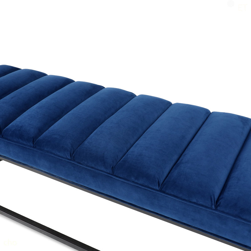 Banc rembourré à base en métal pour chambre à coucher pour entrée, Marine