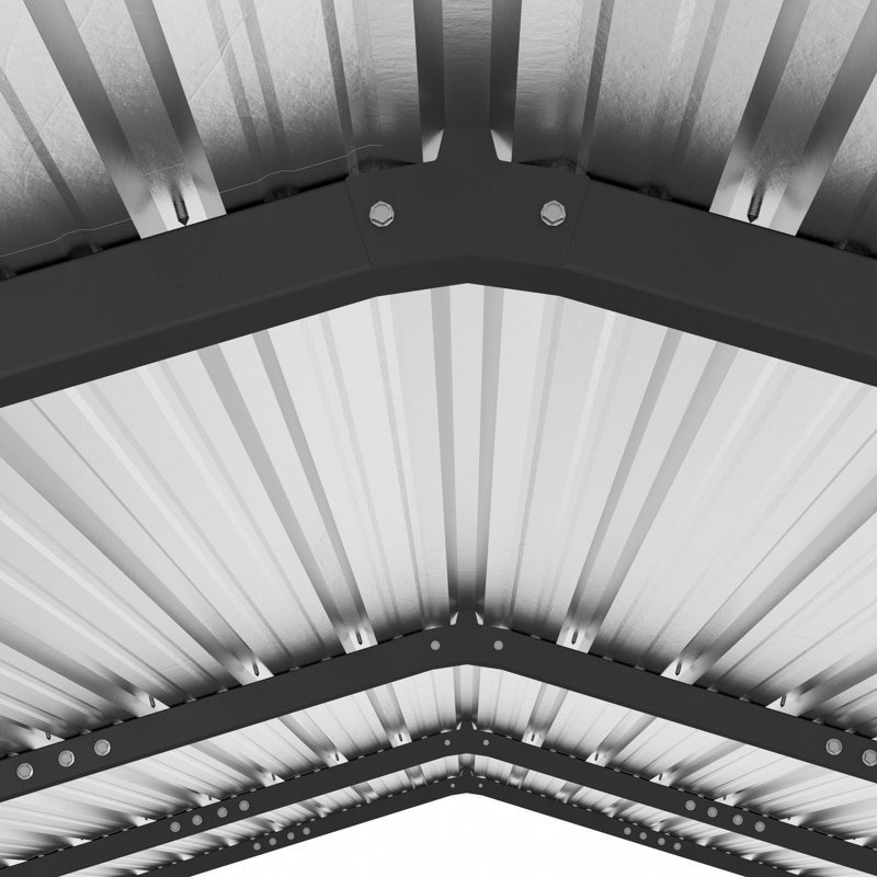 Galvanized Steel Carport, 12X20x8.4, 8.4' H x 19.33' W x 11.68' D