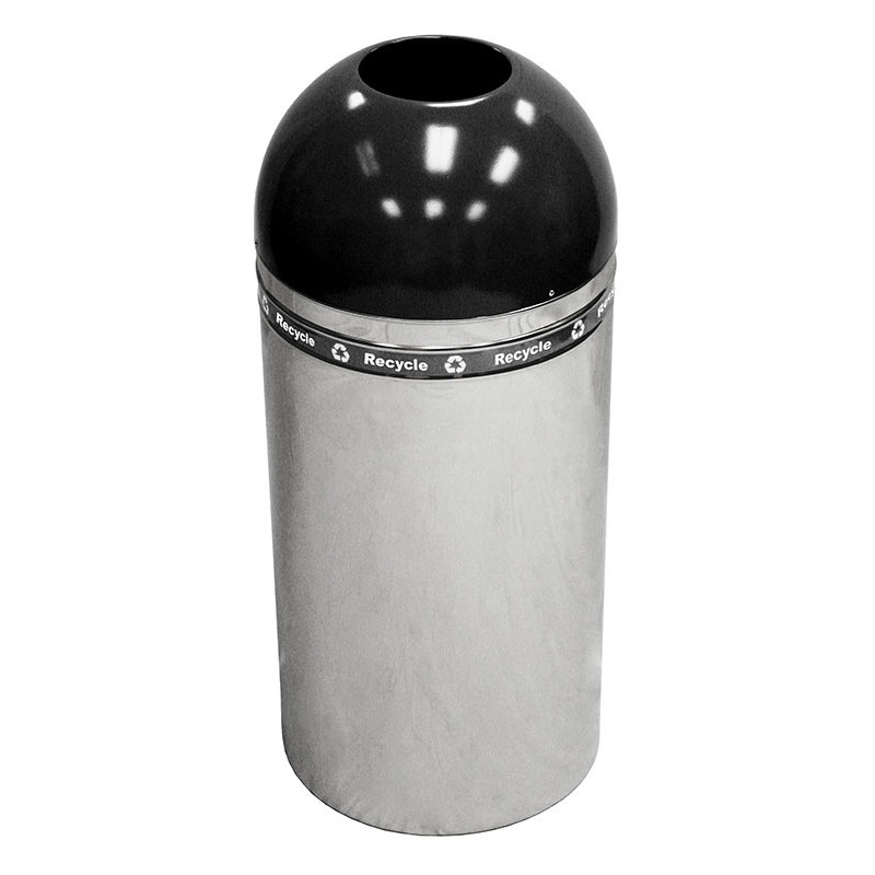 Poubelle de recyclage 15 gallons, Noir
