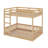 Full Over Full Wood Bunk Bed With Ladder And Guardrails-1894845427