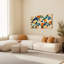 «Dolphin Mosaic», ensemble de 1 reproduction d'art sur toile tendue sur toile-1254956487