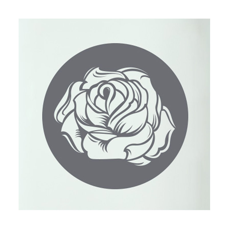 Plants & Flowers Wall Decal, Grey
