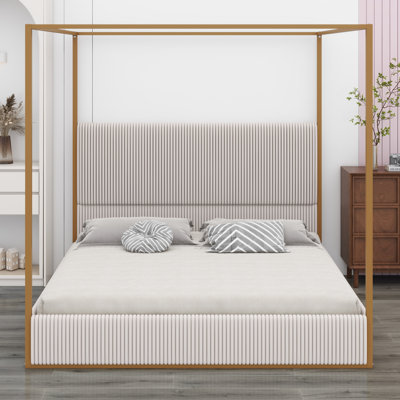 Modern Luxury Metal Canopy Bed
