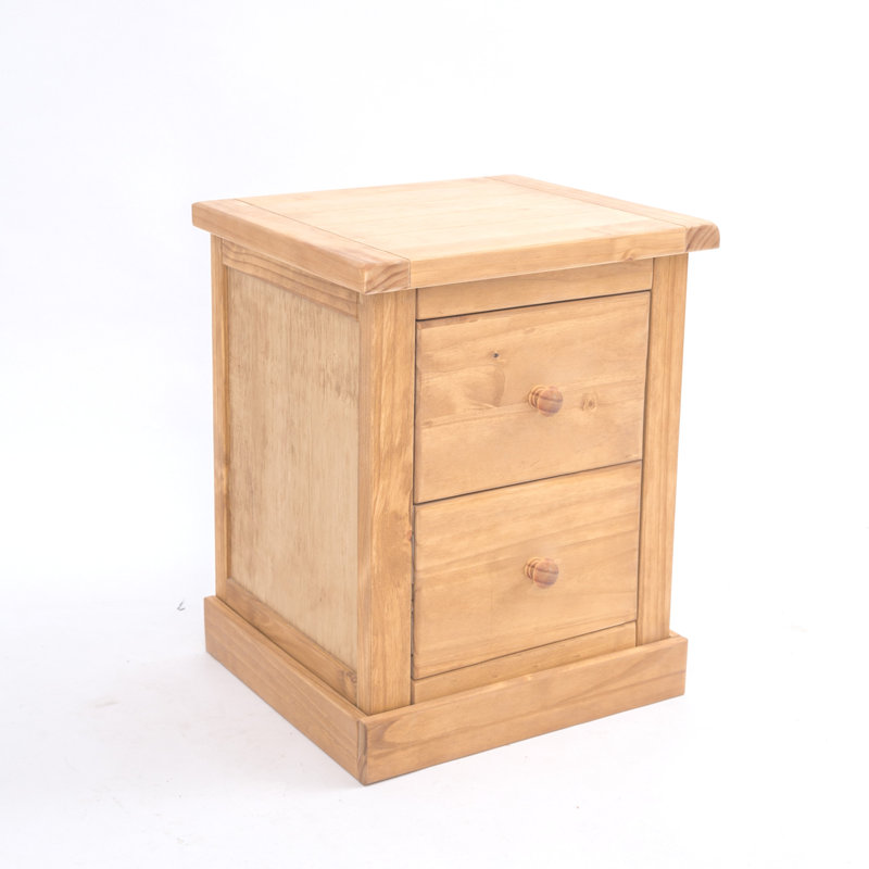 45cm W Plywood / Laminate Board Bedside Table, Waxed