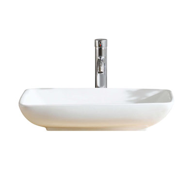 Modern Ceramic Rectangular Vessel Bathroom Sink