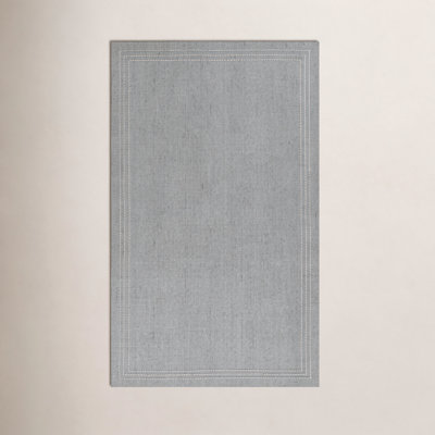 Patton Light Blue Hand-Loomed Wool Rug