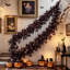 Guirlande artificielle d'automne, lot de 2, feuilles semées, idéale pour le foyer, l'escalier, le centre de table et la décoration de style champêtre.