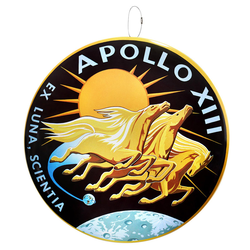 Panneau mural en dôme en métal Apollo 13 - 15,5 po x 15,5 po