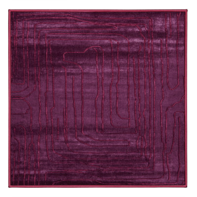 Machine Washable Abstract Purple Area Rug