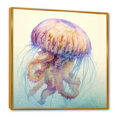 «Underwater Enchantment Jellyfish» sur impression sur toile