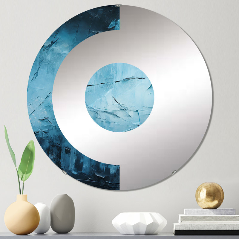 Eimuntas - Miroir mural demi-cercle, 31,4 po x 31,4 po
