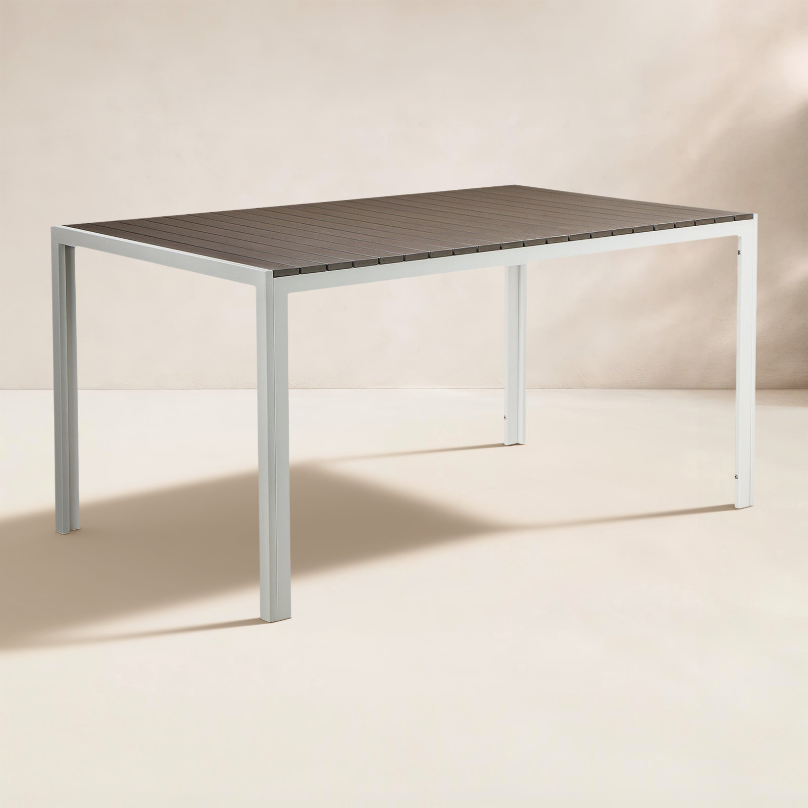 Stillwater 59" Patio Dining Table, Gray, Gray