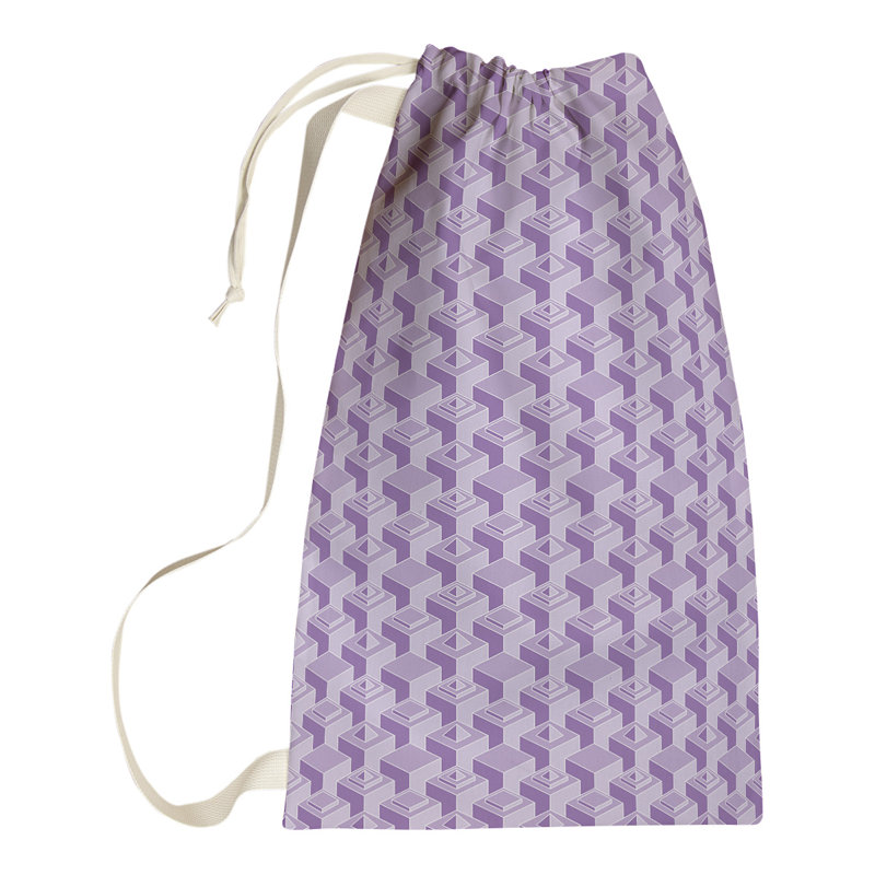 Jordao Laundry Hamper with Handles, 36" H x 28" W x 1.5" D, Violet