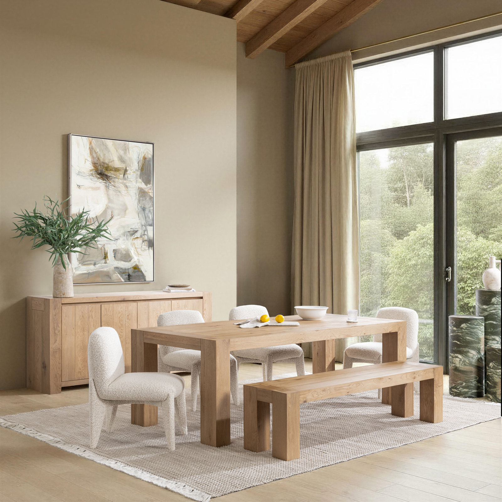Elise 89" Dining Table, Coastal Haven