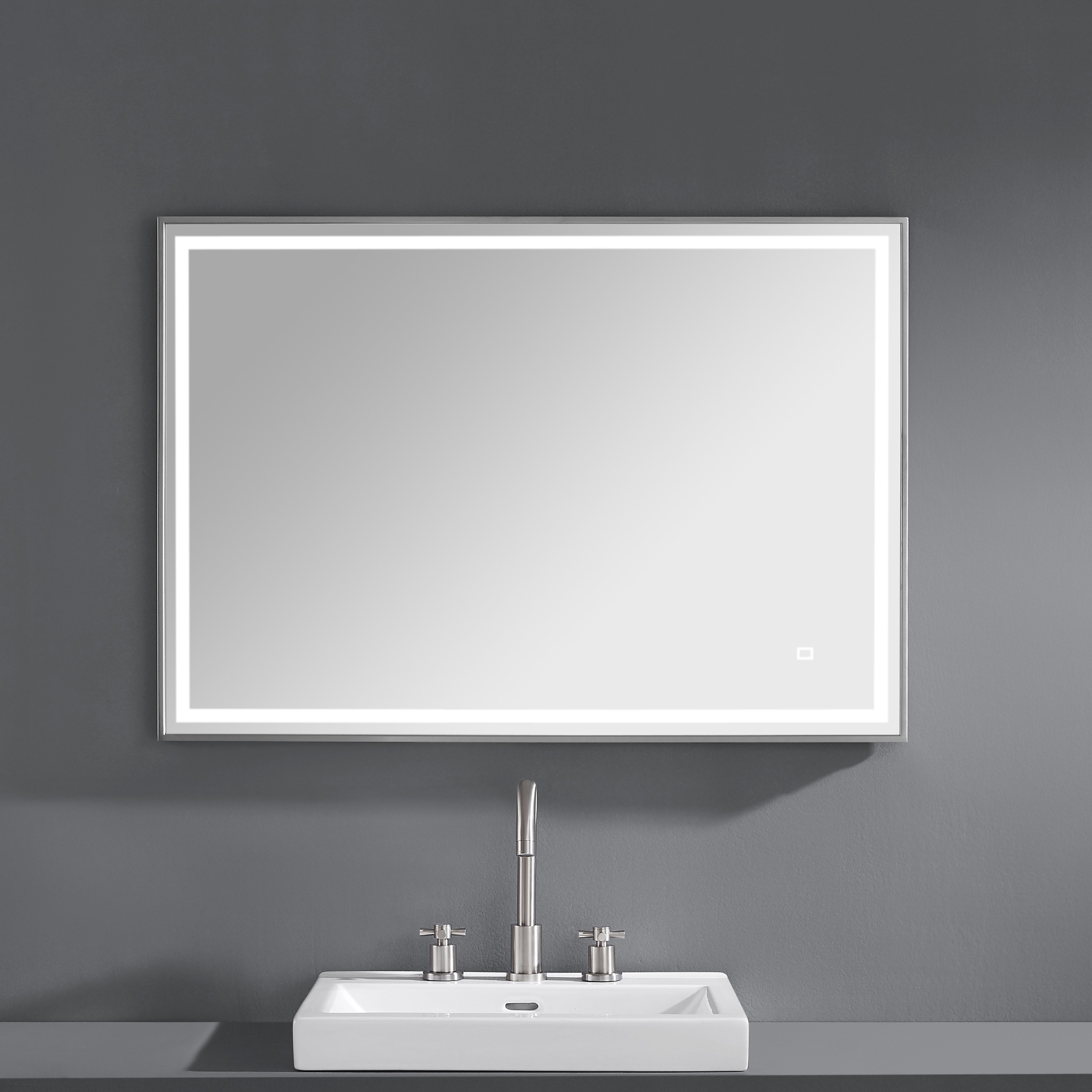 Orren Ellis Monn Beveled Lighted Bathroom Mirror | Wayfair
