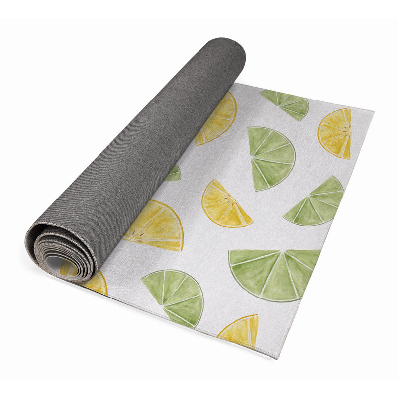 Tapis d'extérieur Summer Limes & Lemons, Tapis de couloir 2 pi 6 po x 8 pi