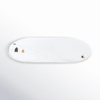 Plateau de service en porcelaine Â« Snowy Day Â»