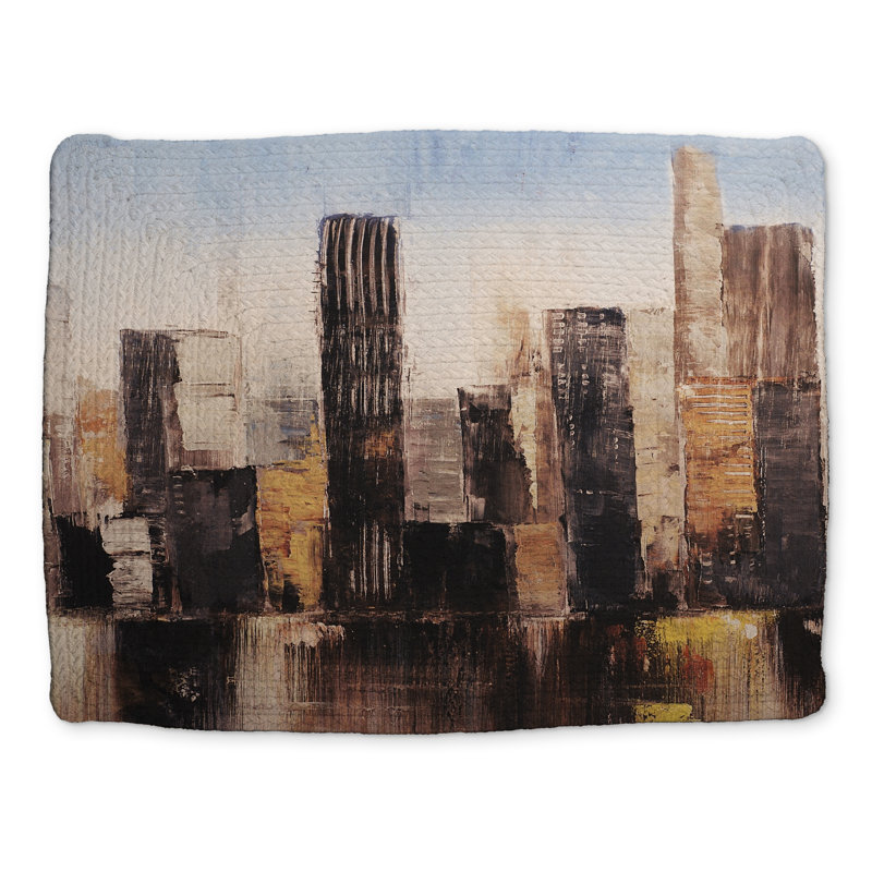 Striped Abstract Building Braided Polyester Placemat - Home Decor