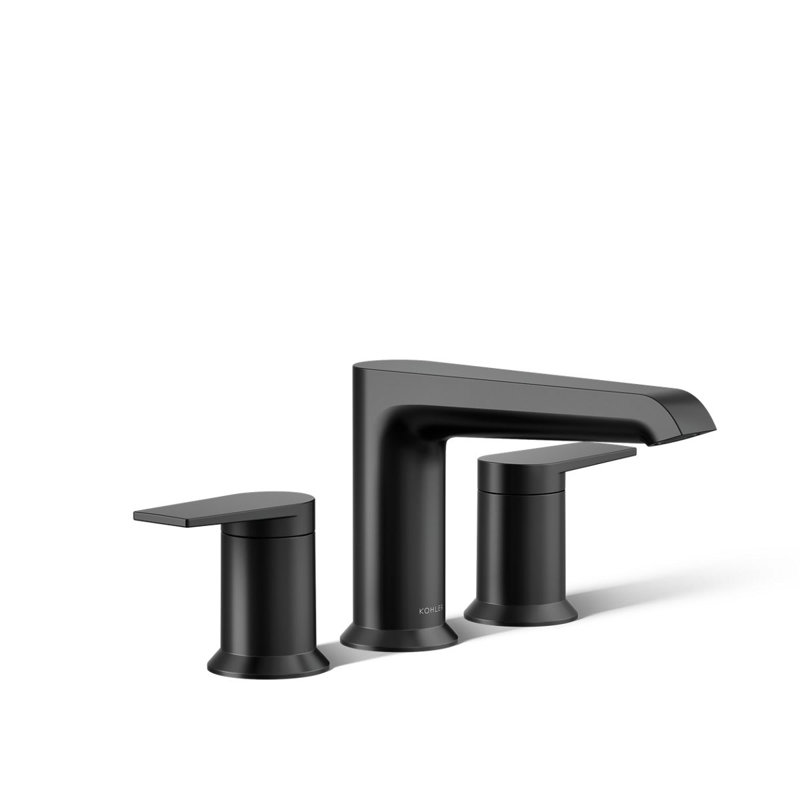Hint Two-Handle Deck-Mount Bath Faucet Trim, Matte Black