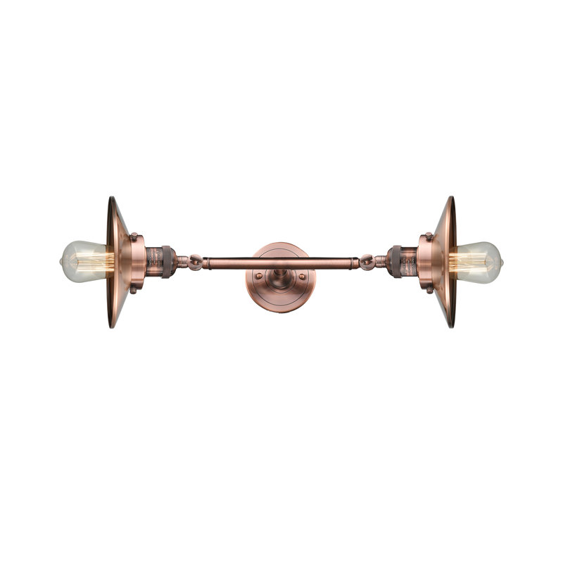 Éclairage pour salle de bain à intensité variable 2 lumières Gault, Ampoule DEL 6 watts Vinage, Cuivre antique