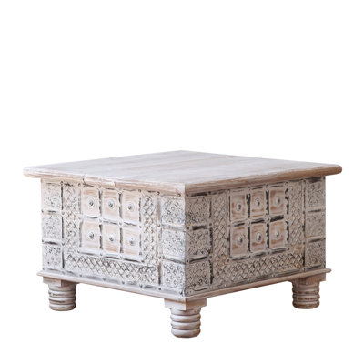 Alegra Solid Wood Lift Top Four Leg Coffee Table with Storage
