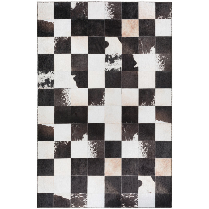Armita Chenille Patchwork Indoor / Outdoor Rug, Rectangle 5' x 7'6"