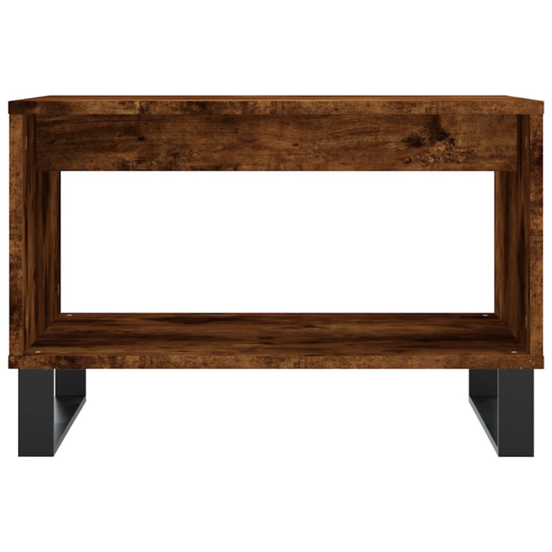 Azilynn Sled Coffee Table with Storage, Smoked Oak