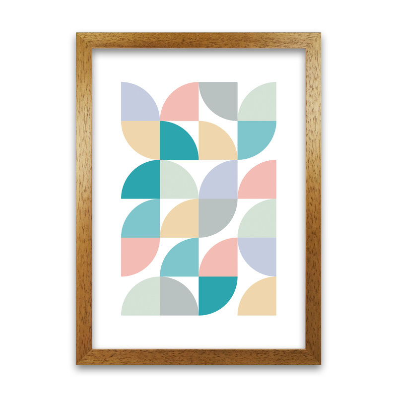 Pastel Nursery Original B - Print, Oak Frame, 59cm H x 42cm W x 3cm D