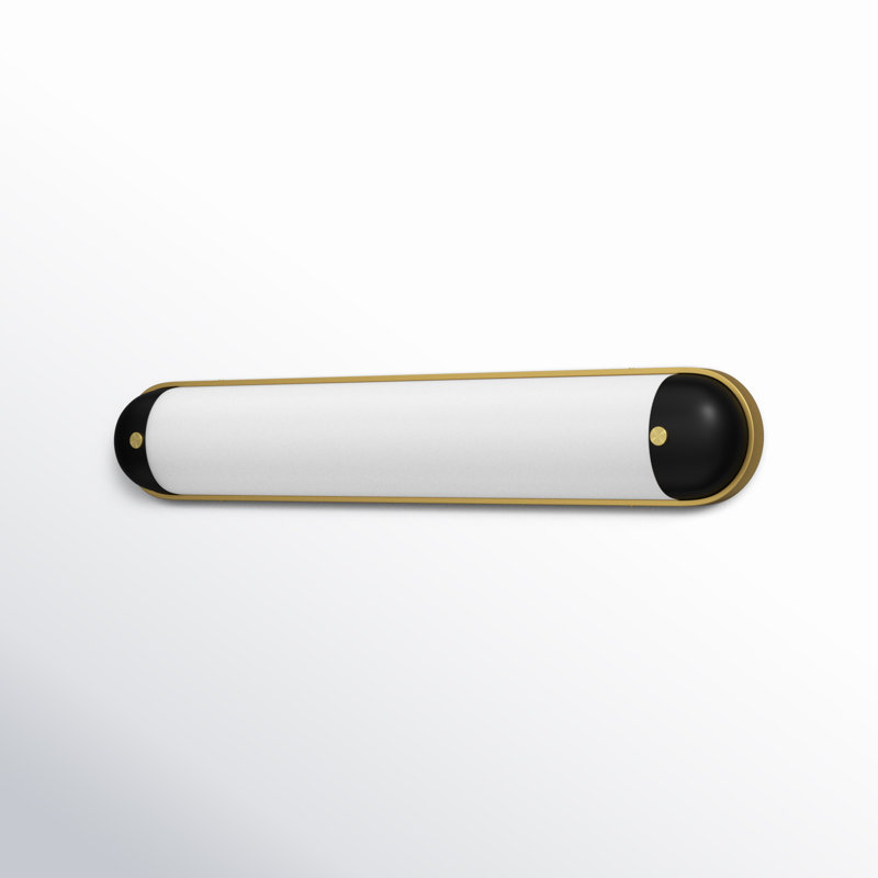 Miraval Dimmable LED Bath Bar, Black/Natural Aged Brass