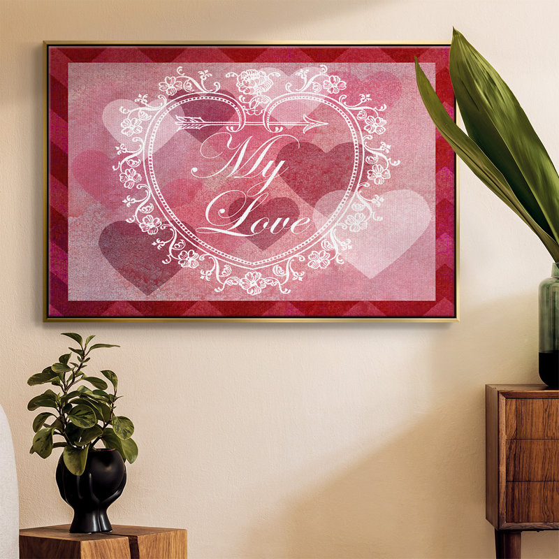 DIY Love Collection A, reproduction d'art sur toile, Argent, H 25 po x l 37 po x P 2 po