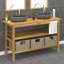450mm Double Bathroom Vanity with Stone Basin