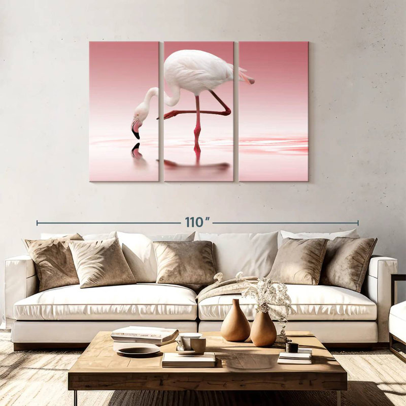 Brampt Bent Flamingo, 48" H x 74" W