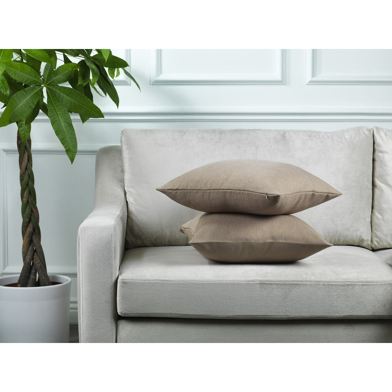 Housses de coussin rectangulaires en lin uni, Orge