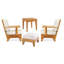 Caranas Outdoor 4 - Piece Teak Conversation Set