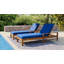 Chaise longue d'extérieur à dossier réglable en bois d'acacia de qualité supérieure - parfaite pour les jardins, les terrasses et la détente au bord de la piscine, naturelle et beige-225617477