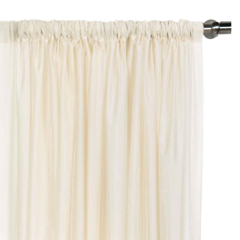 Ambiance Trevira Sheer Sheer Curtain Single Panel, 48" W x 84" L, Cream