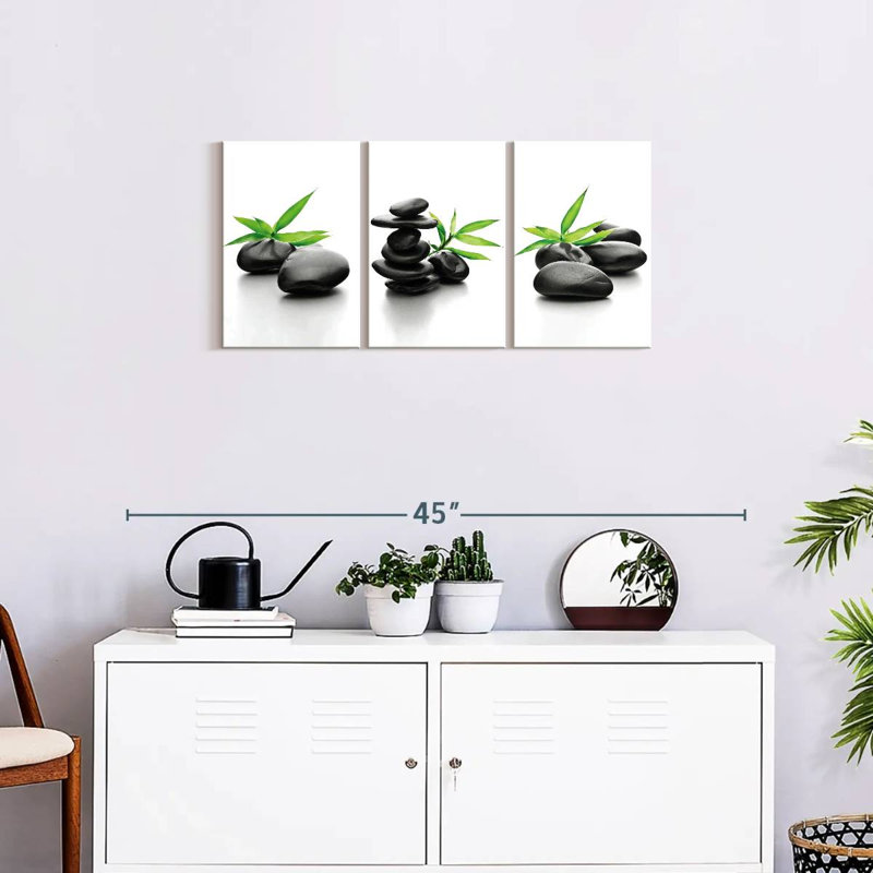 Impression sur toile Spa Stones, L 15 po x H 32 po