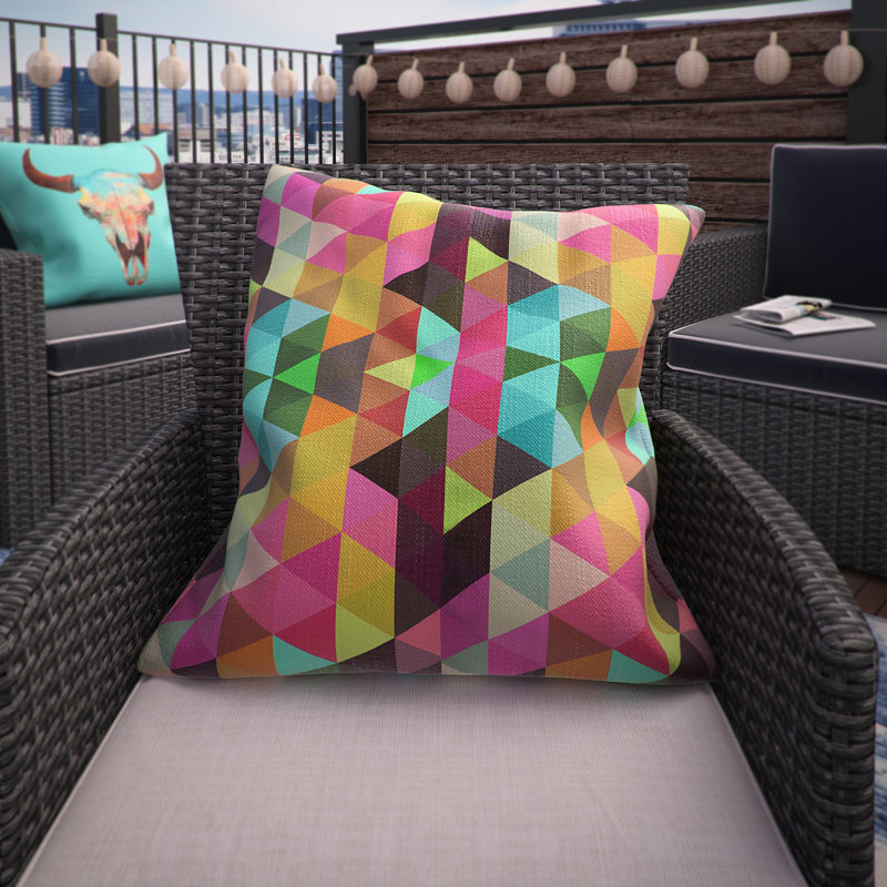 Three of the Possessed Modele Indoor/Outdoor Throw Pillow, 18" x 18"