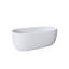 51'' Freestanding Bathtub Resin Stone Soaking Bathtub Solid Surface Modern Tubs With Overflow And Pop-Up Drain In White