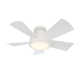 Vox 5 - Blade Indoor/Outdoor Smart Flush Mount Ceiling Fan with Remote Control and LED Light Kit, Works With Alexa and iOS or Android App