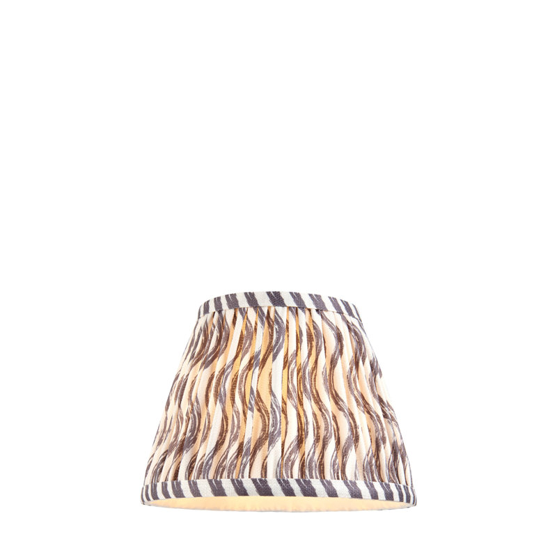 Ripple Lamp Shade, 14.5cm H x 11.8cm W x 20cm D, Brown