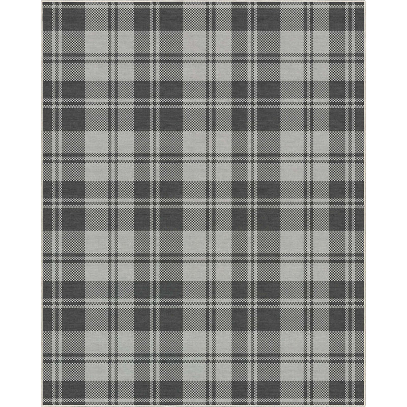 Tapis gris foncé à tissage plat Kehr, Rectangle 9 pi 10 po x 13 pi
