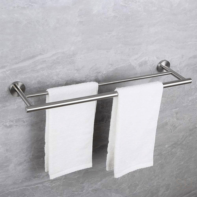 Ensemble de support à serviettes 5 pièces, Nickel brossé